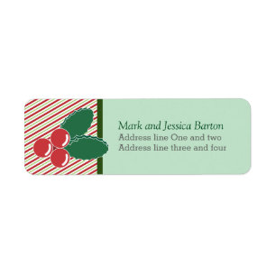 Retro Festive Stripes und Holly Custom Christmas