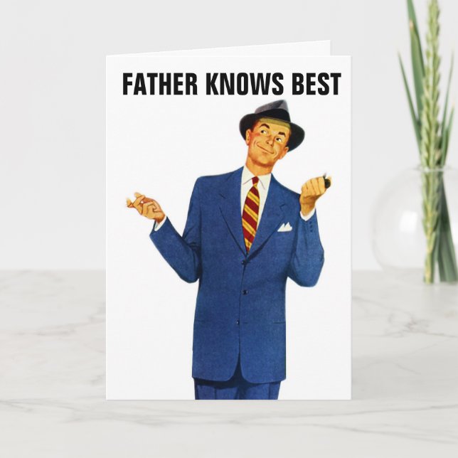 RETRO FÊTE DES PÈRES CARTES DE SALUT POUR PÈRE (Devant)