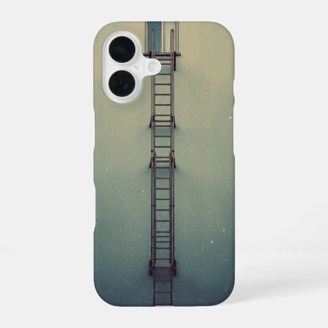 Retro-Feuerleitertreppe iPhone 16 Hülle (Rückseite)