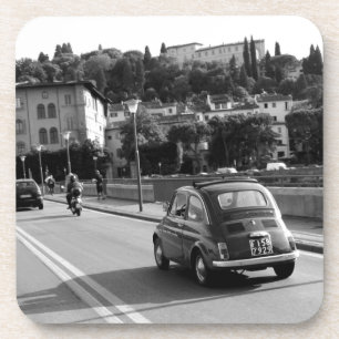 Retro Fiat 500 in Florenz Untersetzer