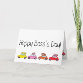 Retro Fiat 500´s Boss's Day Karte