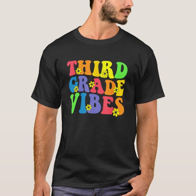 Retro Fifth 3rd grade vibes back to school teacher T-Shirt (Vorderseite)