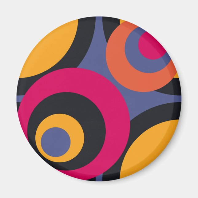 Retro Fifties Abstrakt Art Magnet (Vorne)