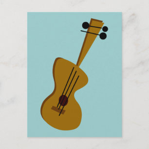 Retro Fifties Guitar Postkarte