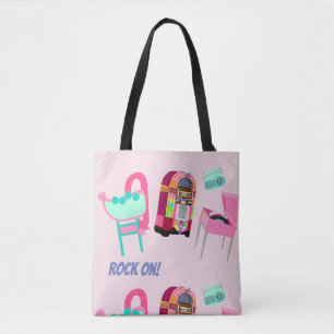 Retro Fifties - Signieren von Jukebox Record Playe Tasche