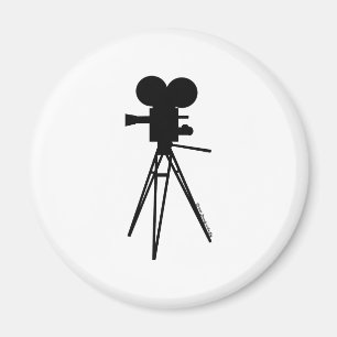 Retro Film-Kamera-Silhouette Magnet