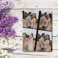Retro Film Photo Mariage Collage Merci Cartes