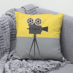 Retro-Filmkamera Colorblock Kissen