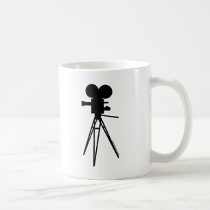 Retro-Filmkamerasilhouette Kaffeetasse