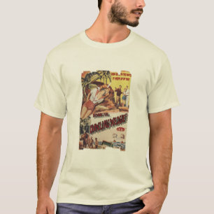 retro Filmplakat des Horrors 1950 kriechendes T-Shirt