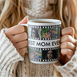 Retro Filmstreifen Beste Mama je FotoCollage Kaffeetasse