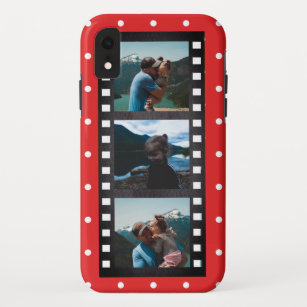 Retro Filmstrip Red Polka Dot FotoCollage Case-Mate iPhone Hülle