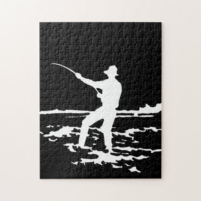 Retro Fischer-Silhouette (Vertikal)