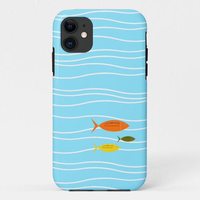 Retro Fish Case-Mate iPhone Hülle (Rückseite)