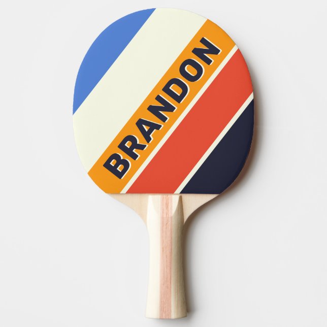 Retro Five Bold mit Name Tischtennis Schläger (Vorderseite)