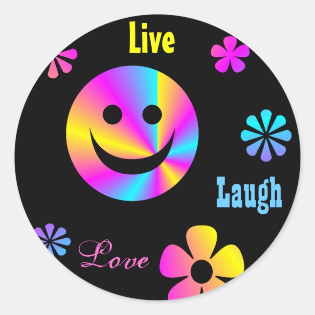 Retro-Fixierer Runder Aufkleber (Vorderseite)