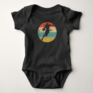 Retro Flag Football Player Female Athlete Girls Sp Baby Strampler