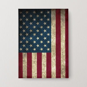 Retro-Flagge der Vereinigten Staaten Button