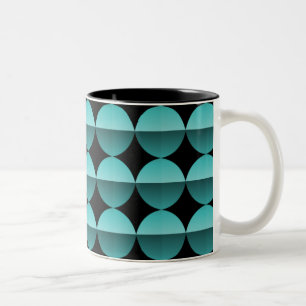Retro Flair Tasse, Türkis lebendig Zweifarbige Tasse