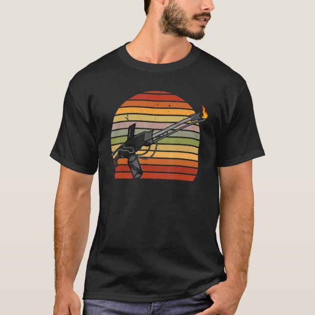 Retro Flame Thrower  Flamethrower Hot Burn T-Shirt (Vorderseite)