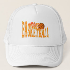 Retro Flaming Basketball Sports Team Truckerkappe