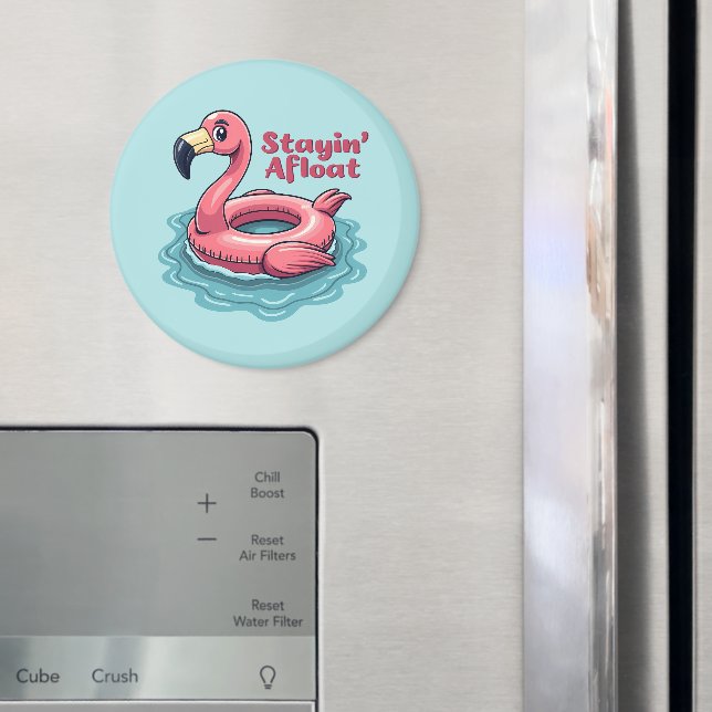 Retro Flamingo Float Funny Summer Magnet (In Situ (Kühlschrank))