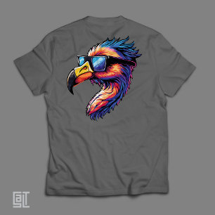 Retro Flamingo mit Sonnenbrille Klassische Chill-V T-Shirt