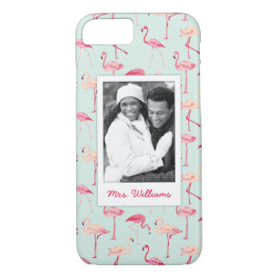 Retro Flamingo-Muster addieren Ihr Foto u. title_seo2