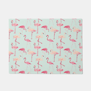 Retro Flamingo-Muster Fußmatte
