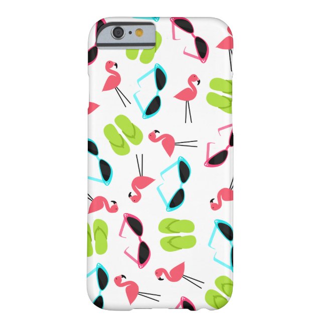 Retro Flamingo-Muster iPhone 6 Fall Case-Mate iPhone Hülle (Rückseite)