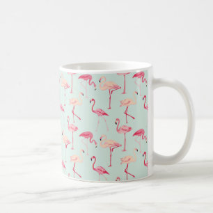 Retro Flamingo-Muster Kaffeetasse