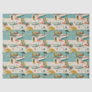 Retro-Flamingo-Poolside-Sommer-Muster (10) Seidenpapier