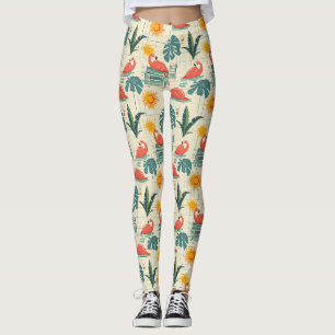 Retro-Flamingo-Poolside-Sommer-Muster (12) Leggings