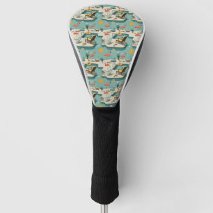 Retro-Flamingo-Poolside-Sommer-Muster (1) Golf Headcover