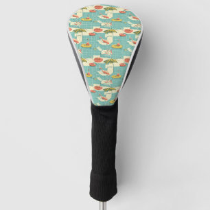 Retro-Flamingo-Poolside-Sommer-Muster (4) Golf Headcover