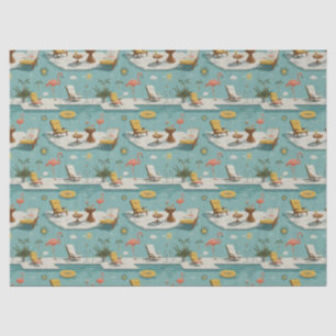 Retro-Flamingo-Poolside-Sommer-Muster (9) Seidenpapier