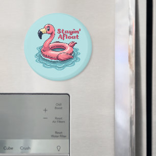 Retro Flamingo Schwimmfloat Lustiger Sommer Magnet