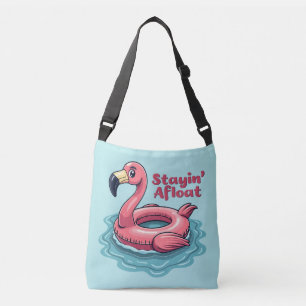 Retro Flamingo Schwimmfloat Lustiger Sommer Tragetaschen Mit Langen Trägern