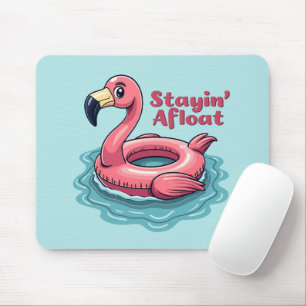 Retro-Flamingo-Schwimmhilfe Lustiger Sommer Mousepad