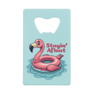 Retro Flamingo Schwimmkörper Lustiger Sommer Geldbeutel Flaschenöffner