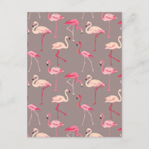 Retro Flamingos 2 Postkarte