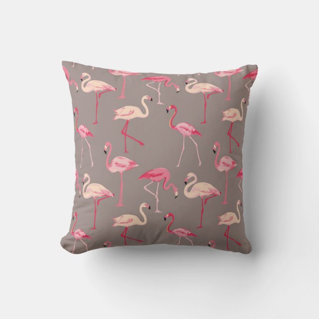 Retro Flamingos Kissen (Vorderseite)