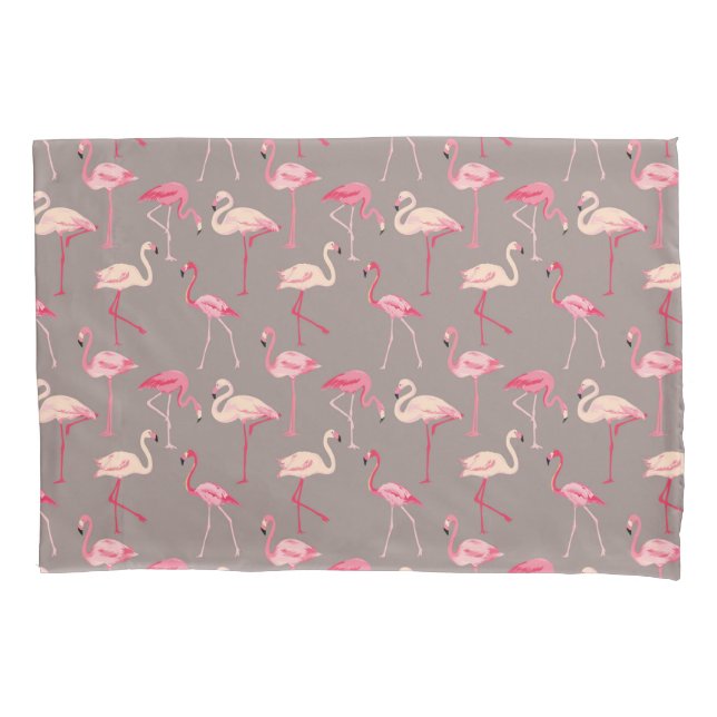 Retro Flamingos Kissenbezug (Vorderseite-Links)