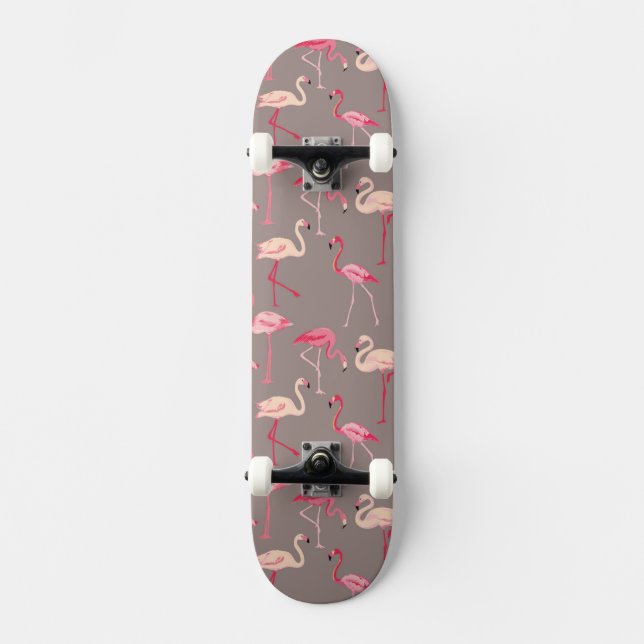 Retro Flamingos Skateboard (Vorderseite)