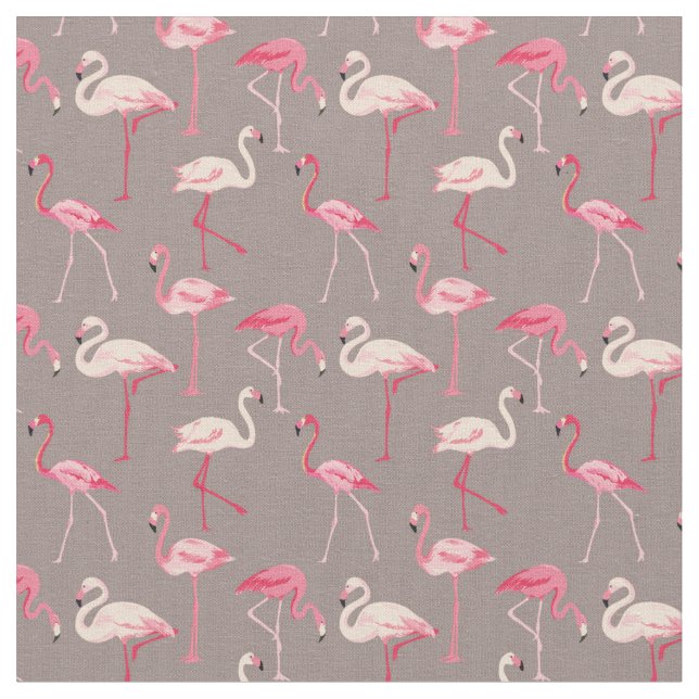 Retro Flamingos Stoff (Nahaufnahme)