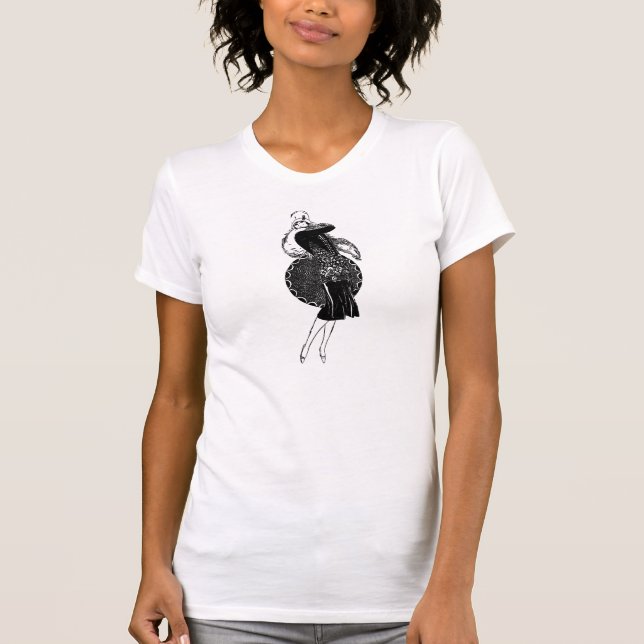Retro Flapper der 1920er T-Shirt (Vorderseite)