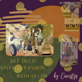 Retro Flappers in Paris Badematte