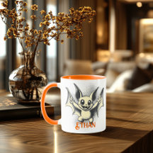 Retro-Fledermaus-Halloween-Tasse – Spaß und grusel