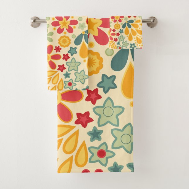Rétro, fleurs, motifs floraux (En situation)
