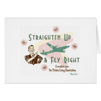 Retro "Fliegen-Recht-" Karte